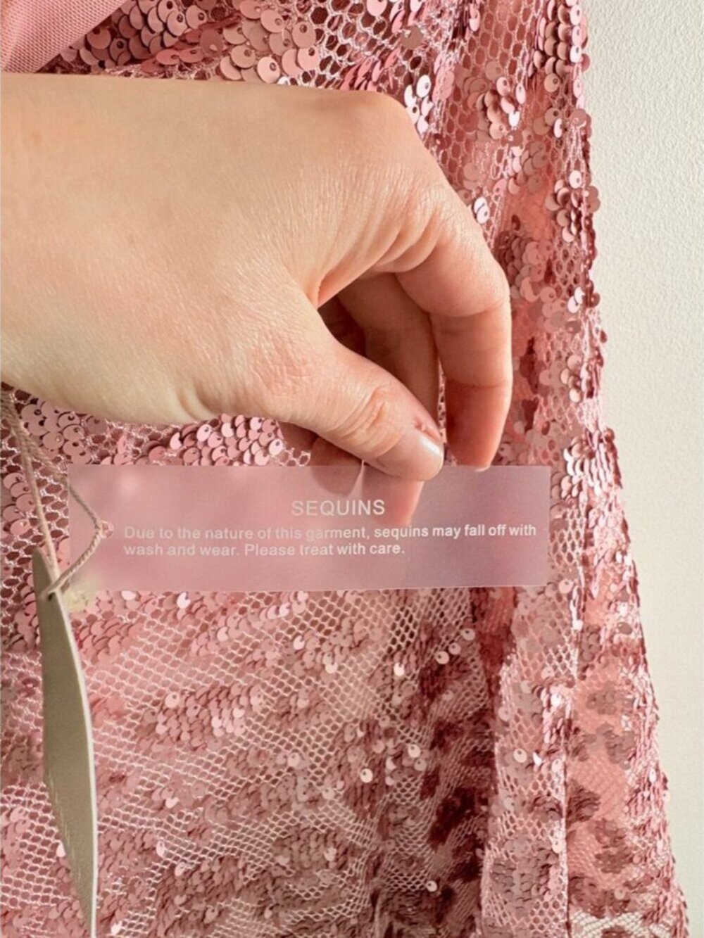 Meshki Everleigh Strapless Sequin Mini Dress NWT Rose Pink Size Large - Picture 9 of 11